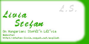 livia stefan business card